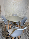 Table Elyne Ronde + 4 Chaises