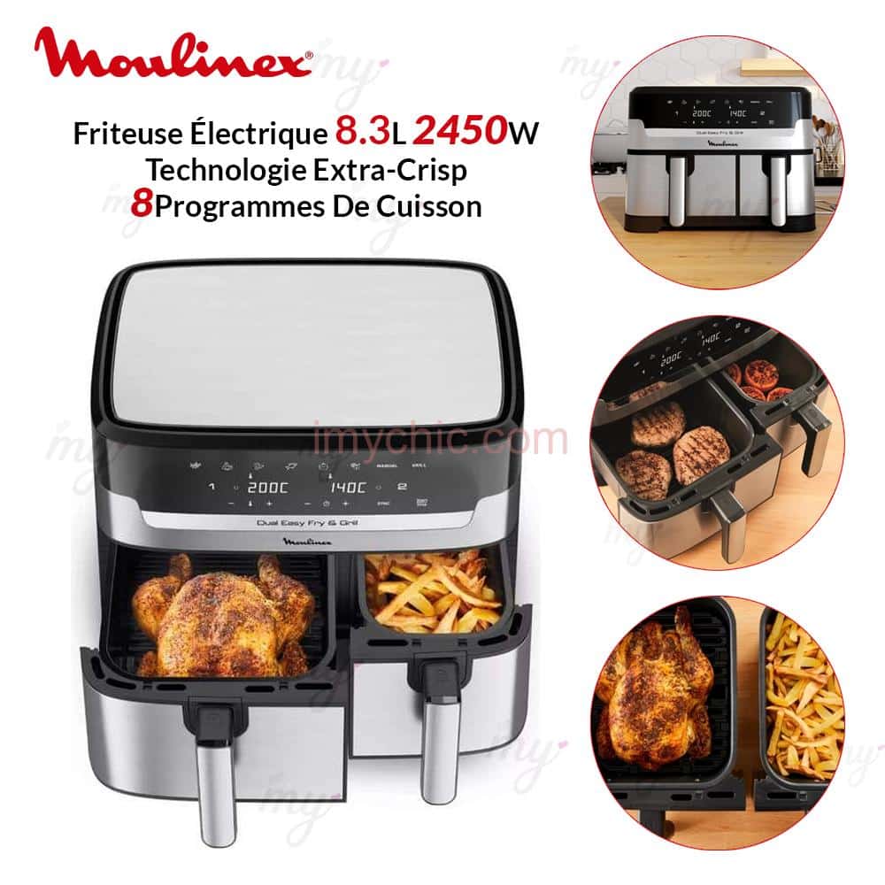 Air Fryer MOULINEX Dual Easy Fry & Grill 8.3L -EZ905B20-