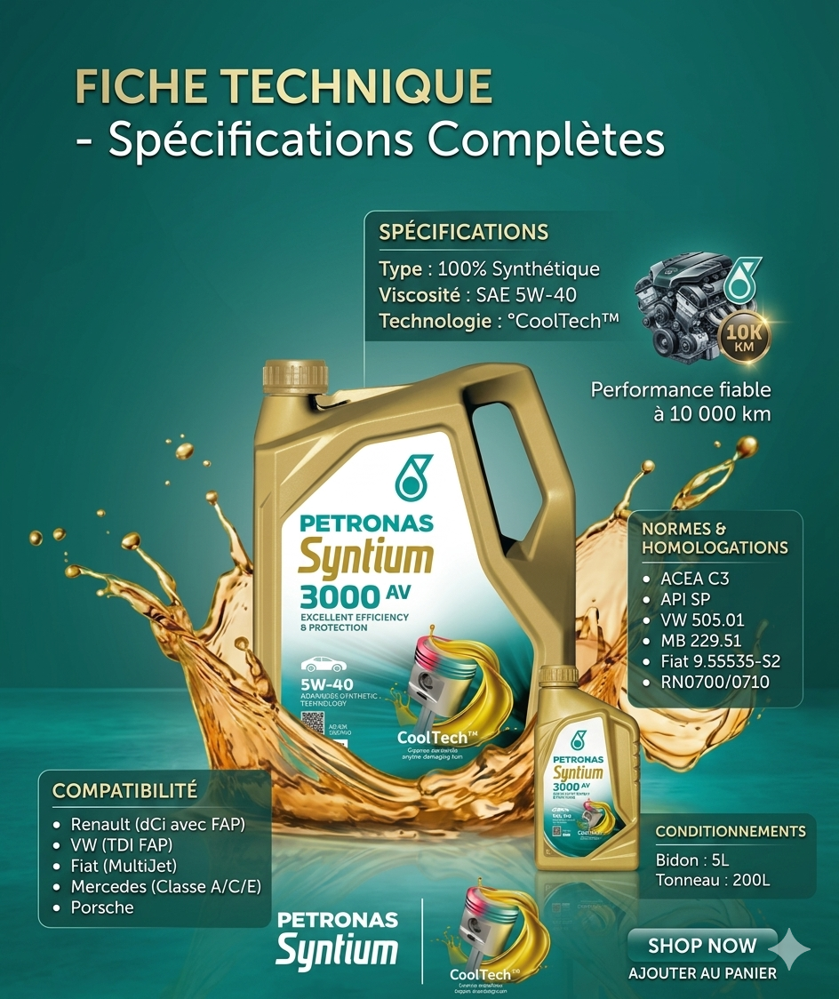 Huile Moteur PETRONAS Syntium