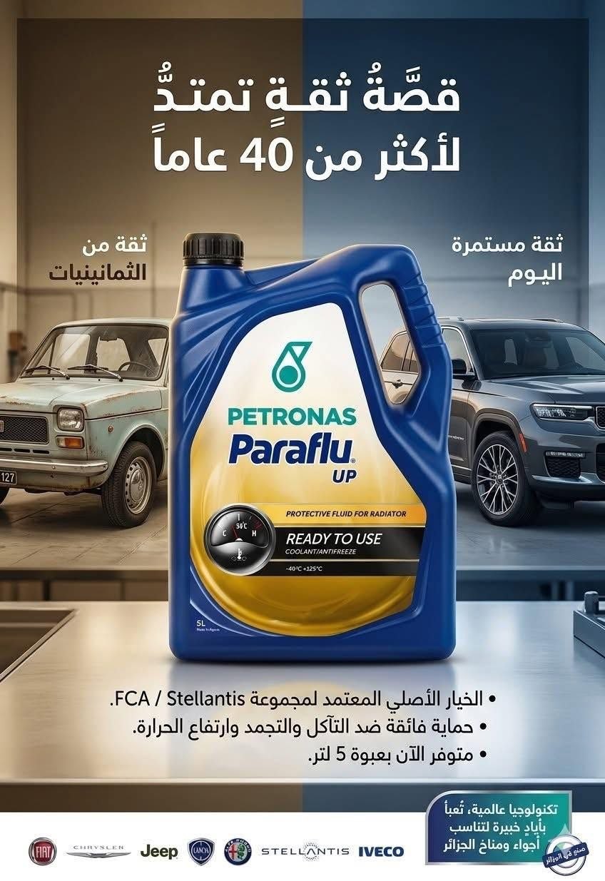 Liquide de Refroidissement PETRONAS Paraflu UP – Prêt à l'Emploi 5L